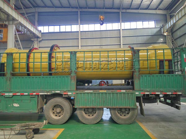 成都的客戶，您采購(gòu)的1.5×8m的雞糞烘干機(jī)已發(fā)出，請(qǐng)注意查收